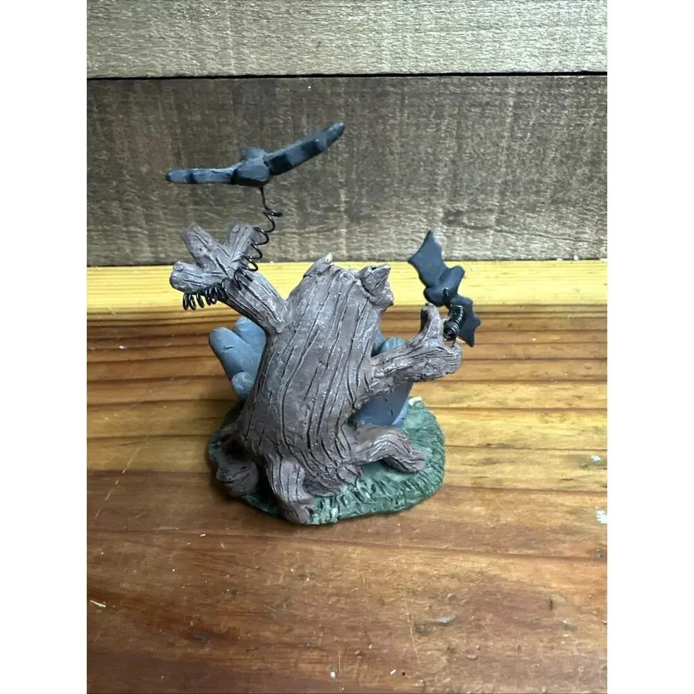 Crazy Mountain Halloween Haunted Tree and Gravestones Tealight Holder In Box